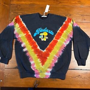 Rodarte - Radarte Tie-dye Mushroom Print Sweatshirt - Size XXL Fits Like LARGE
